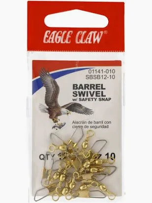 Eagle Claw Barrel Swivel Safety Snap