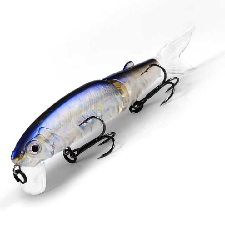 4.45" Jointed Jerkbait w/ Replaceable Tail, Extra Tail Included - Sample