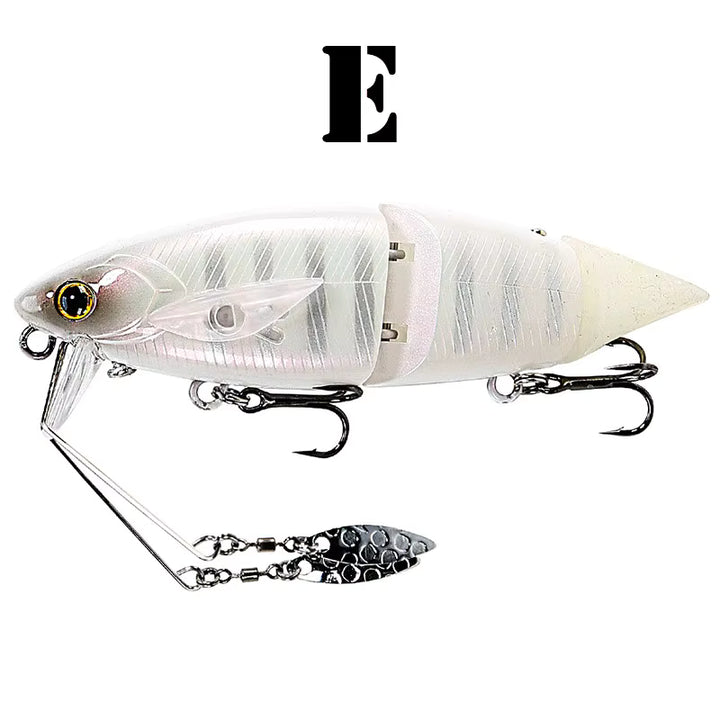 3.93"(100mm) Glide Bait w/ Removable Spinner Blades, 3 Stage Depth Adjustment - Samples