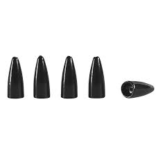 Bullet Weight Worm, 1/4oz, Black - 5 Pack