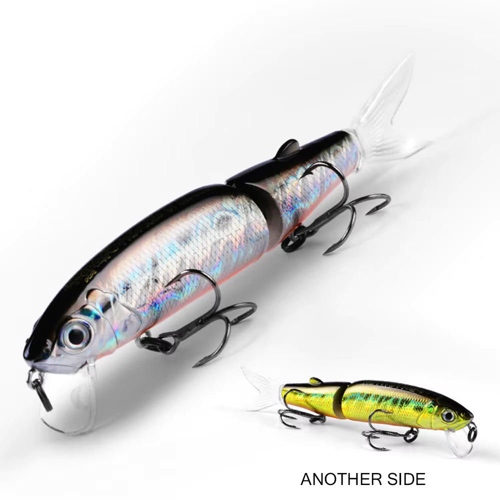 4.45" Jointed Jerkbait w/ Replaceable Tail, Extra Tail Included - Sample