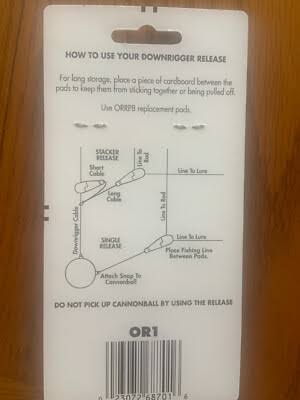 Off Shore Tackle, OR1 Medium Tension, Single Downrigger Release, Black