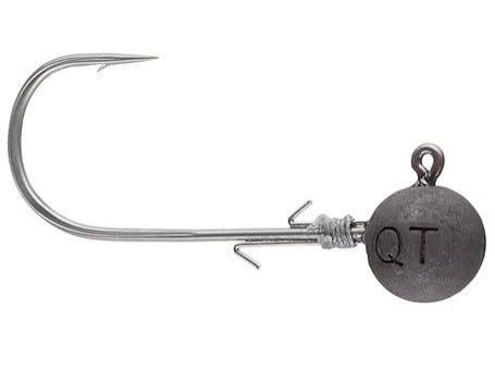 Queen Tackle LS Tungsten Ball Jighead, Matte Blk, 1/4oz, 5/0 2 Pack