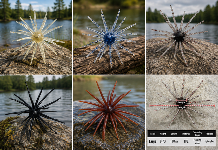 Quivara™ 110mm Urchin Style Soft Plastic Finesse Bait, (4.33")