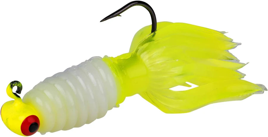 Strike King's Mr. Crappie Pre-Rigged, Sausage Spin, Chartreuse, 1/16oz