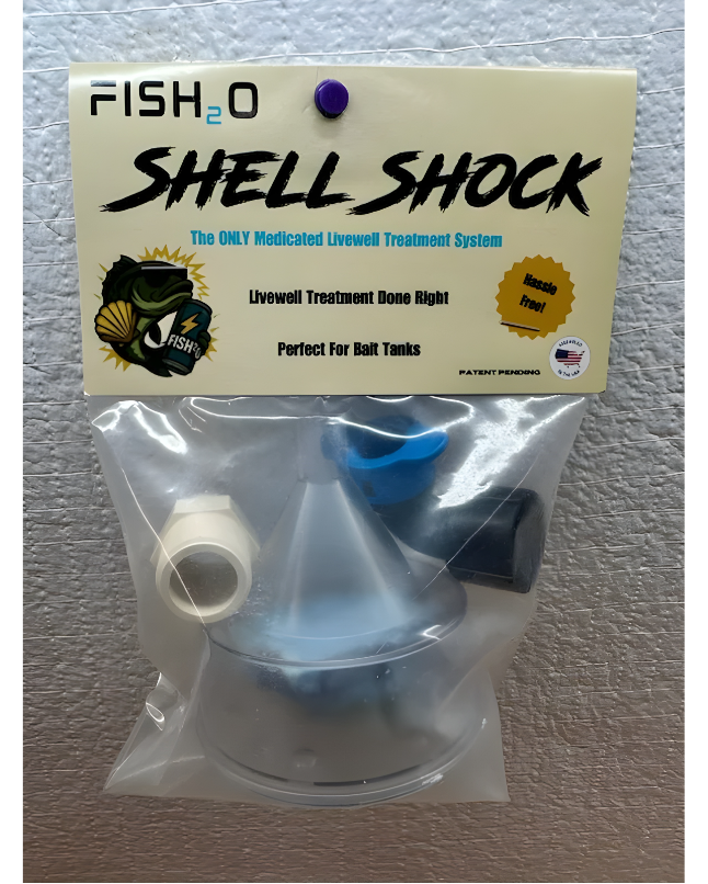 Fish 2 0's Shell Shock - HASSLE FREE Medicated Livewell Treatment