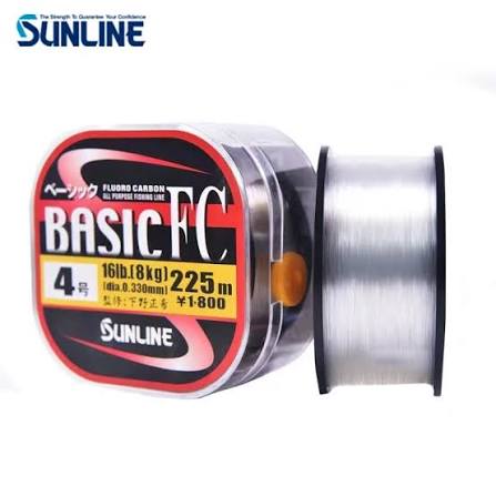 Sunline Basic FC 100% Fluorocarbon, Clear Fishing Line, 16lb / 225m